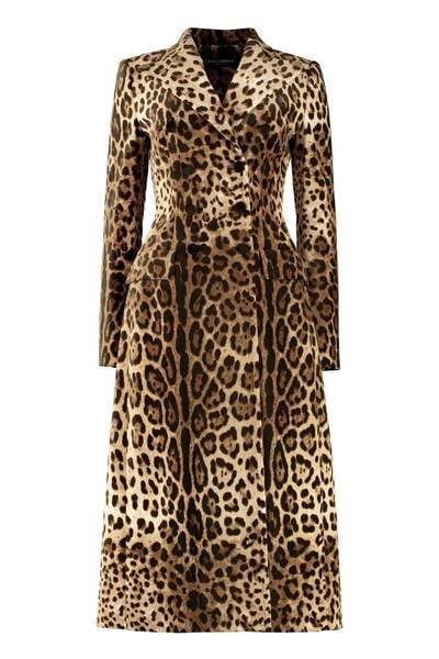 معطف قطيفة بطبعة جلد الفهد من DOLCE & GABBANA